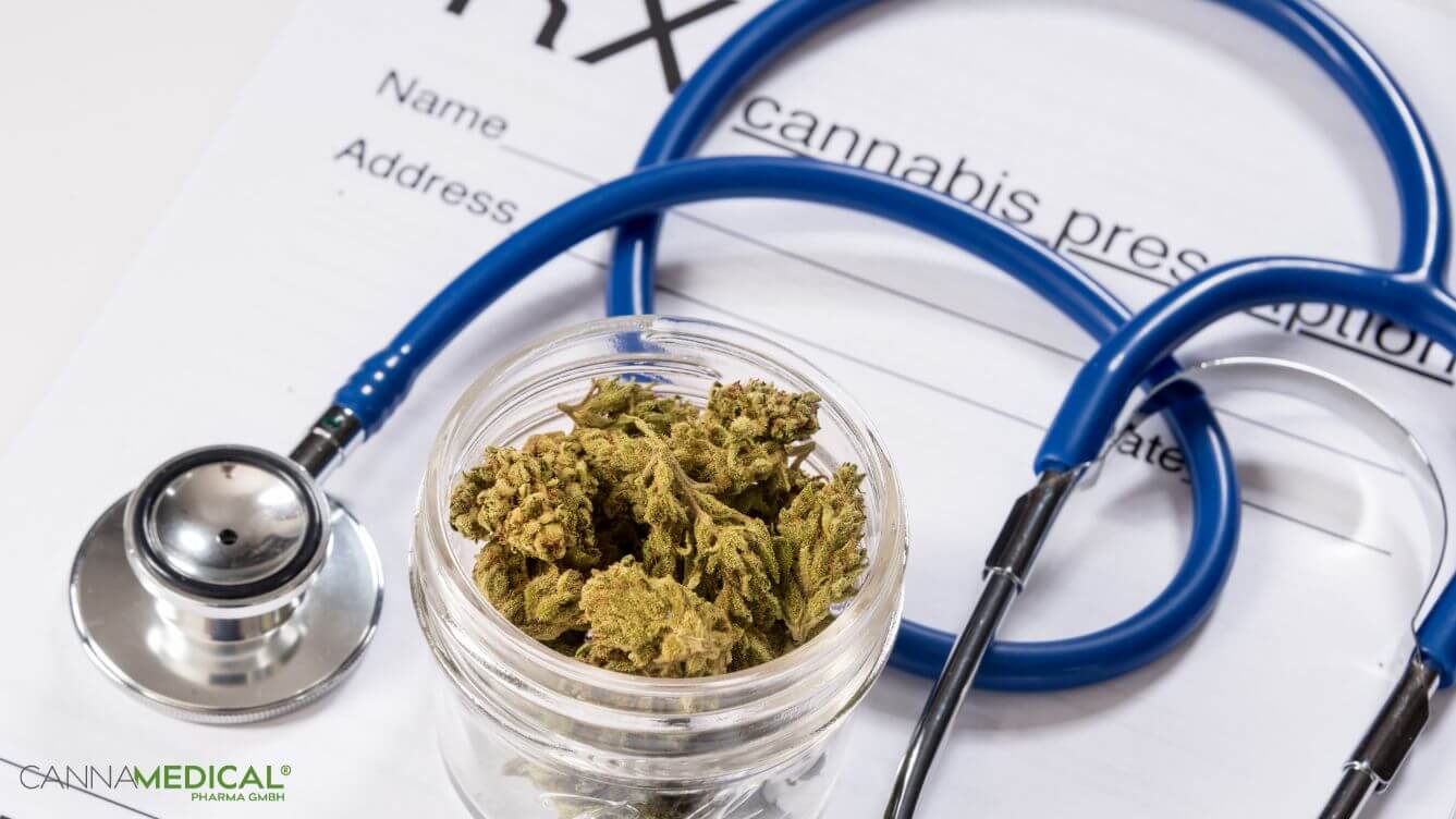 Trichome einer Cannabispflanze Nahaufnahme