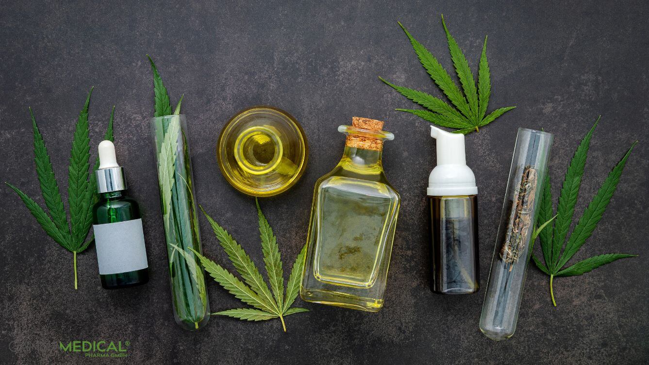 Cannabisextrakte Hanfblätter und Blüten